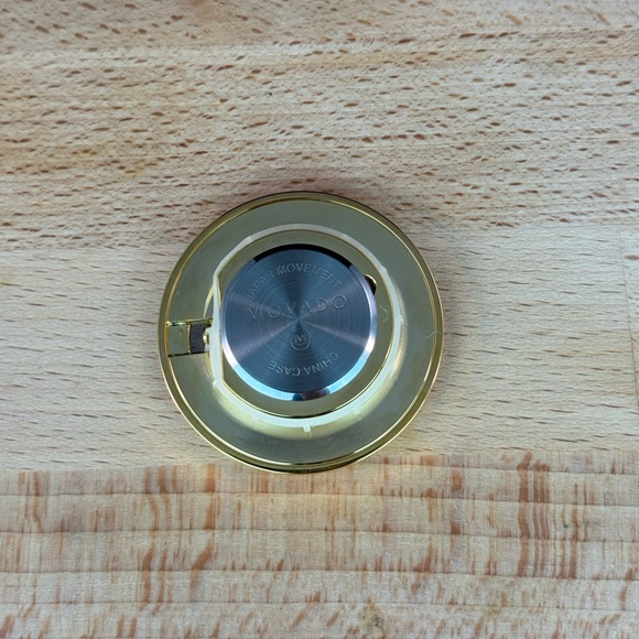 Movado Crystal Pyramid Clock Movado Pyramid Desk Clock with Gold Accents - Picture 11 of 13